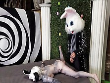 Bunny Skank In Bodypaint Gets Pounded By Easter Rabbit