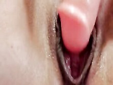 Gorgeous Cunt Fucks Gigantic Vibrator & Squirts