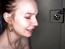 Amateur Chick Sucks A Cock Through Gloryhole And Gets Shagged