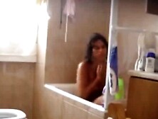 Shower spying the tan lines my Niece