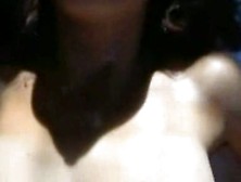 Pretty wife sucks for 5 minutes 'til he cums on her neck