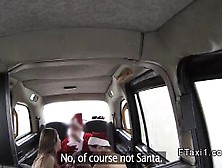 Hot babes in threesome xmas fake taxi