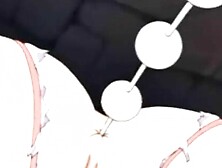 Submissive anime girl tied up to have her ass teased with toys