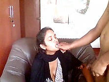 Hijab Lady Works At My Home Office Sucks Well