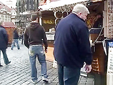 Granny tourist gets picked up and pounded