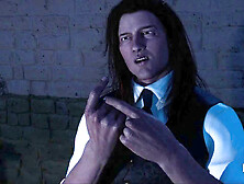 Mommy gets into pet play with some 3D fun