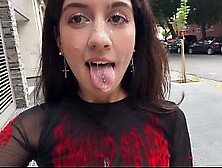 Can you Cum on my Face on First Date? - Public Cumwalk on Street