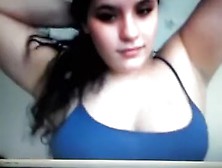 Yummy brunette hair acquires in nature's garb for me on web camera