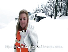 Slutty Euro Babe Picked Up On The Ski Hill Then Banged For Cash