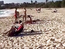 Topless Girl On The Beach Has A Nice Booty