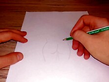 Drawing a beutiful female butt