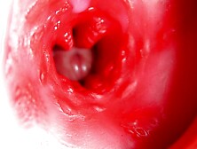 This charming cunt is palpitating and squeezing my jock! Camera inside the aperture!