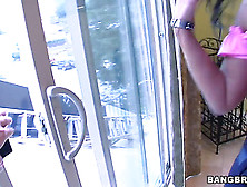 Hot brazilian Monica Santhiago takes a big black cock deep in her throat