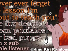 The fire demon queen [part three/nsfw/whipping/F4F/Lezbian ASMR rp]