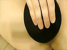 Amateur Fucks Huge Black Plug Dildo