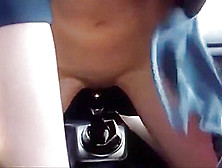 Very Hot Babe Fucking The Boyfriend's Car Shift