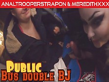 Two Whores And One Lover,  Douple Team Oral Sex In City Bus.  Really Public. Milf/teen