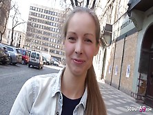 German Scout - Sweet Teenie Kinuski Talk To Real Leg Shaking Cums Casting