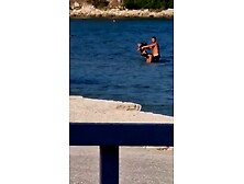 Hotwife Caught fucking stranger at public beach