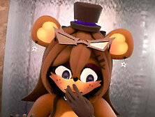 Animatronic Freddina Catches the Guard Alone and Uses Him for Hard Sex