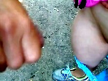 Exhibitionist Forest Freak Out! Brunette Babe Strips in Public