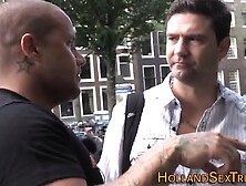 Dutch hooker guzzles cum