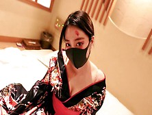 Fuck A Alluring Chinese Slut Wearing A Kimono In Halloween Night - 着物姿の彼女にご奉仕セックスしてもらうハロウィン主観動画