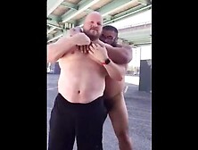 Master Feeds His Hungry Hubby In The Parking Lot