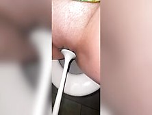 Licking Public Toilets In The Hotel And Playing With Toilet Brush