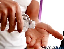 Mona Azure's Bubble Butt Gets Pierced And Filled With Hot Wax - POV