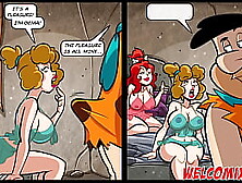 Screwing 2 virgins chick at the same time! Flintstones Cartoons porn