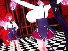 Akeno Himejima breast and ass expansion + Pole Dance bonus