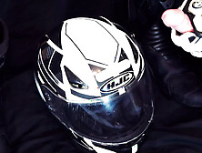 Biker Masturbate And Cum On His Helmet