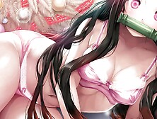 Compilation of lustful anime girls in sexy Christmas lingerie enjoying hardcore action