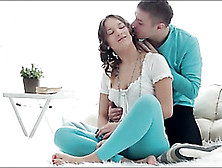 Sensual MMF teen threesome with hot oral