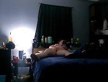 Plying with self in couch