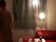 Lusty girls gangbanging in dorm room orgy