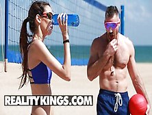 Reality Kings - Skinny,  Small Tit Beach Babe Natalia Nix Takes Big Cock