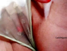 red-head milf fingering wetpussy teasing flashing snatch closeup in transparent panties