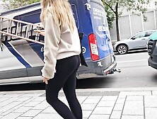 Peach Candid Perfect Bubble Butt In Leggings