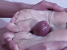 German Homemade Footjob Untl Cum