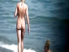 Petite Naked Girl At The Beach Gets Spied