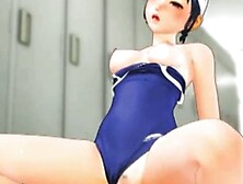 Panty Robber and Mermaid In School Swimwear