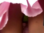 Upskirt Shoe Shopping At The Market