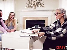 Hawt large breasts hottie and sexy mother I'd like to fuck lesbos enjoyed sexy cunt licking during 3some sex