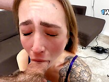 Cum In Face - My Stepbrother Looked At My Ass While I Was Vacuuming And Then Put His Dick In My Mouth