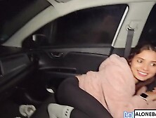 Having Sex With My Neighbor Inside The Car I Give Him A Nice Blowjob And Footjob