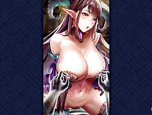 Teasing Tiamat's curves to bring her to climax in King of Curves