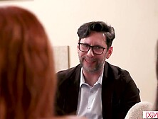 Lauren Phillips and her ex spouse are having trio with her stepdaughter Aubry Babcock.  Aubry lastly realized that this babe like