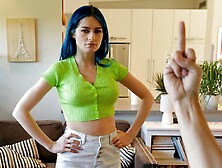 Sensual Blue-Haired Hottie Jewelz Blu Fucked In The Doggy Style